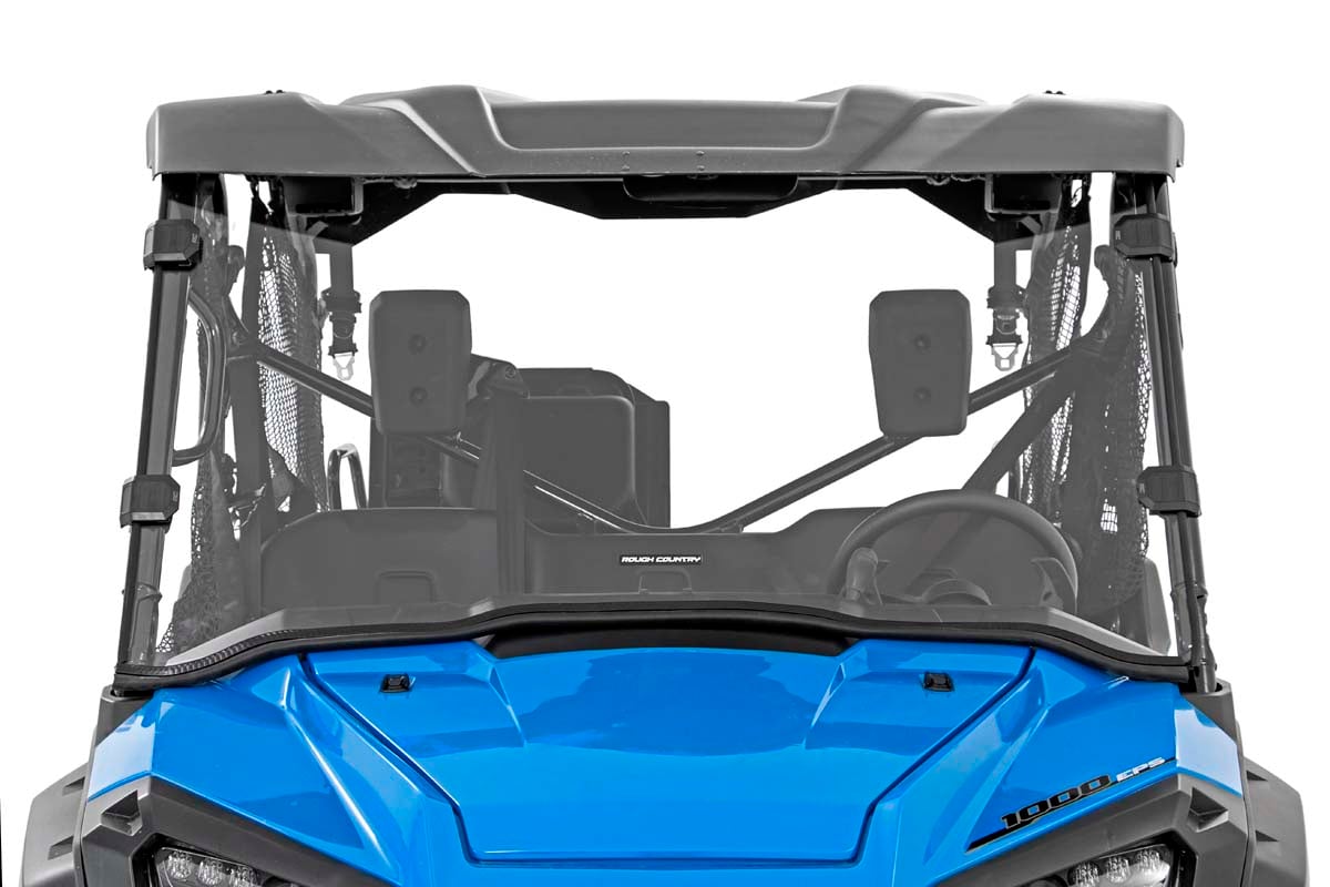 Honda Pioneer 1000-5 Deluxe Full Windshield - Rough Country - Scratch Resistant - '16-'23